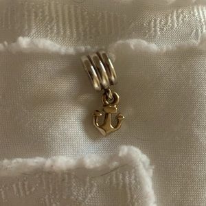 Retired Pandora Two Tone Anchor Dangle